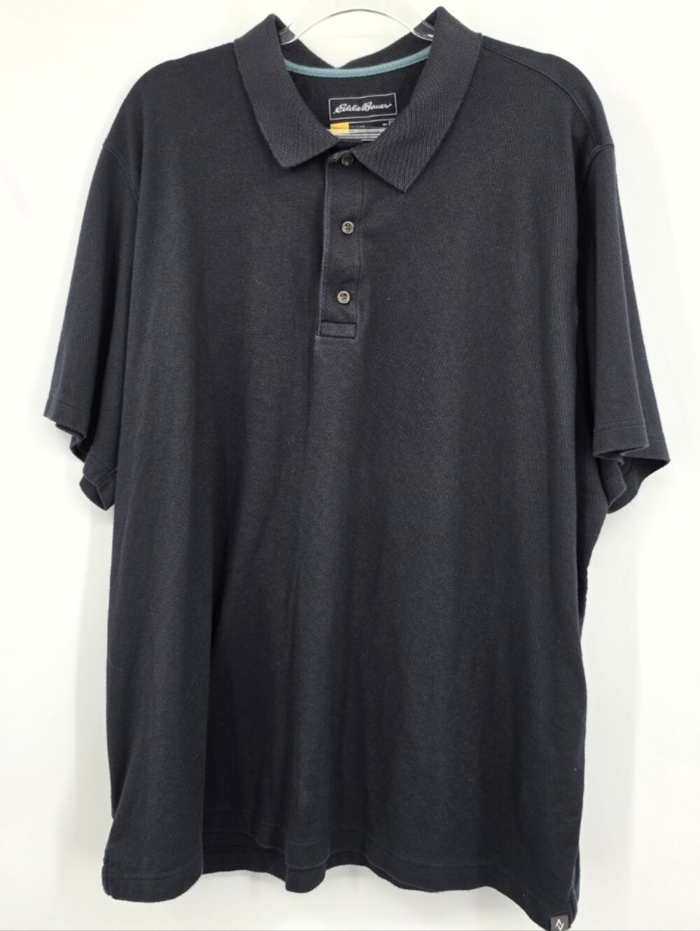 Eddie Bauer Travex Polo Shirt 2XL Black Short Sleeve